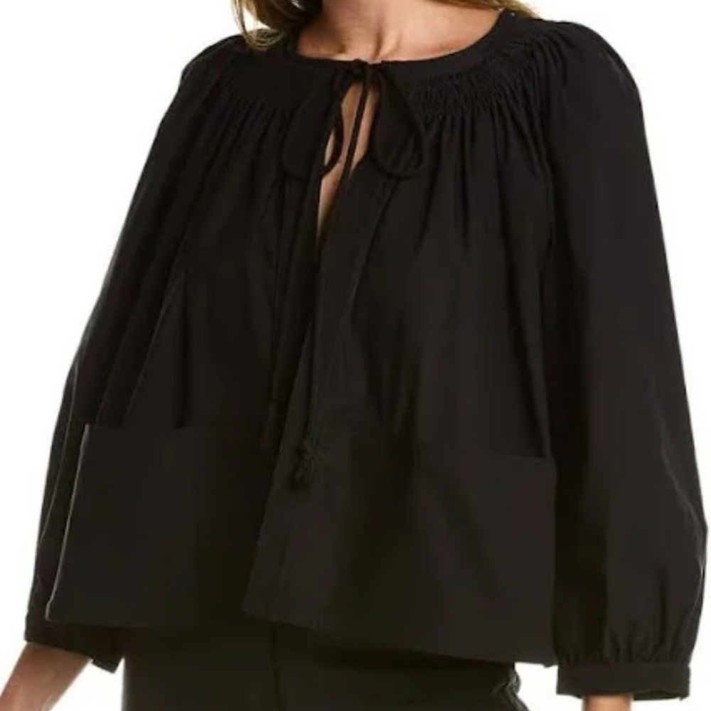 Sara Campbell Front Tie Jacket Blouse